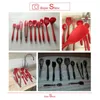 10st Kitchen Silikon Non-stick matlagning Spoon Spatel Ladle Egg Beaters Utensils Serveware Set Matlagningsverktyg Tillbehör Tillbehör