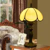 20cm i diameter gul tiffany glas bordslampa underhållning arenor bar hotell sängbord lampa retro enkelt bord ljus ds075