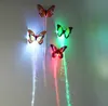 Schmetterling Flash Haar LED Zopf Frauen Bunte Leuchtende Haarspangen Faser Haarnadel Leuchten Party Halloween Nacht Weihnachten Dekor Knopf Batterie