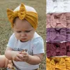 Bowknot Bebê Headband Elastic Turban Band Banda Arcos Kids Menina Headbands Cabo Malha Sólida Nylon Hairband TS107