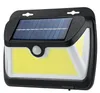 163 Cob LED Solar Light Dostępne w ekstremalnej pogodzie Pir Motion Lampa IP65 Wodoodporny szeroki kąt ogrodowy światło ogrodowe