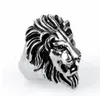 Vintage Jewelry Ganz dominerein Löwenkopf Ring Europa und Amerika Cast Lion King Ring Gold Silber US-Größe 7-152380