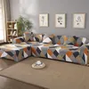 Juego de fundas de sofá geométricas, funda de sofá elástica para sala de estar, mascotas, esquina, Chaise Longue en forma de L5684446