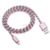 1M 3FT Micro-USB-Telefonladekabel Typ C V8-Kabel unterstützen Schnellladegeräte Pass 2A Metall-Datensynchronisierungs-Ladekabel für Galaxy S20 Ultra