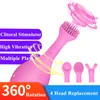 4em1 Silicone Varinha Mágica G-Spot Vibrador de Alta Freqüência Orgasmo Lamber Nipper Massageador Clitóris Estimulador Feminino Masturbador Brinquedos A1-1-253