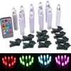 10pcs LED Battery Candles Wireless Remote Control 12 Colors Operated Light for Hallowmas Christmas Tree Light Decoration Wedding Party