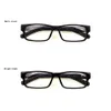 도매 Mincl / Gimmax 사각형 프레임은 일반 유리 안경 frampia 빈티지 블랙 가죽 안경 안경