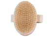 Duurzame Borren Borstel Bamboe Body Borstel Eco-Friendly Back Brush Verwijderen Dead Skin Body Douche Bath Spa Massage met Klinknagel zonder