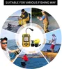 Portable Fish Finder, Contour Readout Handheld Fishfinder Depth readout 3ft to 328ft with Sonar Sensor Transducer and LCD Display 5 Modes