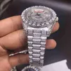 Orologio da uomo meccanico automatico alla moda Orologio con quadrante di diamanti Set di griffe con diamanti Orologio da polso in acciaio inossidabile con diamanti Watches280G