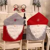 Fodere per sedie natalizie Fodere posteriori per sedie di Babbo Natale Set di cappellini per sedie da pranzo Decorazioni natalizie per feste a casa