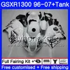 Body For SUZUKI GSX R1300 GSXR1300 96 02 03 04 05 06 07 333HM.37 GSXR 1300 Hayabusa 1996 2002 2003 2004 2005 2006 2007 Black flames Fairing