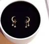 All'ingrosso-n designer diamante zircone scintillante carino adorabile stella di luna pendente pendente lampadario orecchini per donne ragazze