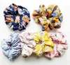 Bright Spring Summer Women Girls Chiffon Rose Floral Elastic Ring Hair Ties Accessories Ponytail Holder Hairbands Rubber Band Scrunchies