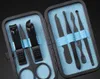 New Fashion Manicure Pedicure Set With Case Nails Clipper Kit black Travel Home Nail Care Tools