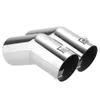 Freeshipping Car-Styling Dual Exhaust Tail Pipes Stainless Steel Exhaust Tail Pipes Muffler Tips for VW Golf 4 Bora Jetta Motocicleta