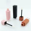 5ml brillant à lèvres bouteille en plastique tube de brillant à lèvres vide rose noir brun rouge givré Mini conteneurs fendus