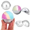 Semikircle Aluminium Alloy Bath Bomb Moulds Glass DIY Cake Bad Mögel Boll Verktyg Tillbehör YQ00832