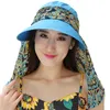 Ladies Womens Summer Beach Big Large Wide Brim Foldable Travel Floral Print UV Protection Sun Floppy Sunblock Hat Visor Cap