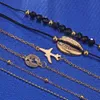 FAMSHIN Bohême Carte Stone Perles Charm Set Bracelets pour les femmes de la mode Shell Pineapple Arbre chaîne Bracelet Femme Bijoux