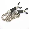 Fetish Nipple Clips Clamps Clasp with Chain Female Tit Play BDSM Device Bondage Gear Sex Toys Black for Women3225303