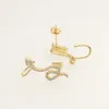 Stud Rose Gold CZ Snake Ear Jacket Boucles d'oreilles pour femmes Reptile Bijoux Animal Cristal Dainty Boucle D'oreille Femme 20211246L