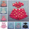 Bebé de crianças Sequins Polka Dot Shorts Tassel Calças Curtas Headbands Set crianças Shorts Pom Pom curtas crianças Shorts Outfits leopardo C268