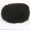 Afro Curly Toupee Super Thin Based Men's Wig 100% Human Hair Q6 Base PU och Swiss Lace Toupee