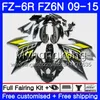 Corps Pour YAMAHA FZ6N FZ6 R FZ 6N FZ6R 09 10 11 12 13 14 15 Noir jaune chaud 239HM.13 FZ-6R FZ 6R 2009 2010 2011 2012 2013 2014 2015 Carénages