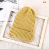 Chapeau d'hiver chaud de haute qualité pour femme Candy Colory Colorie Hats Soft Elastic Triped Wool Hat Lady Casual Catch Ski Caps DBC VT0914