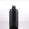 Top Quality Empty glass bottles with dropper essential oil bottles frost black 30ml 50ml 100ml with glass Pipette