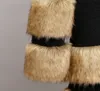 Manteau d'hiver en fausse fourrure femmes Veste longue Parkas fourrure de renard Brochage Shearing fourrure veste de mouton Manteaux 5XL