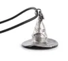 Classic Hogwarts School Magic Metal Cap Hat Pendant Necklaces Leather Chain To bring You A Magical experience Power Jewelry