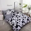 Mode Koe Patronen Print Quilt Covers Set Mix Katoenen Beddengoed Set Beddengoed Dekbedovertrek Kussensloop Klein / VS / AU / Britse maat T200409