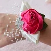 Venda Quente Casamento Nupcial Pulso Flor Flor Flor e Pérola Promoção Mão Flores Verão Beach Wedding Bridal Suprimentos