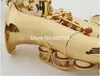 Margewate Curved Soprano Saxophone S991 B Flat Gold Lacquer Populära instrument Musik med fall 1609653