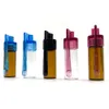 51mm/36mm Glass Pill Case Smoking Bottle Snuff Snorter Dispenser Bullet Plastic Cap Vial Storage Container Box with Spoon MultiColor tools accessories