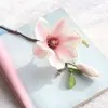 6 pièces décor soie artificielle Magnolia fleur artificielle buisson pour la maison fête mariage nouvel an décoration de noël livraison gratuite