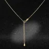 Halskette ohne Anhänger Gold Roségold 2-farbige Sterlingsilber-Ornament-O-Ketten-Halskette