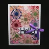 Flower Background Frame Craft Metal Cutting Dies for Scrapbooking DIY Album Embossing Folder Paper Card Maker Template Decor Stencils Crafts