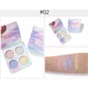 4 couleurs Lumineux fard à paupières Pallete Chameleon paillette à paupières Éclairage Pigment Pallef Pallete Highlighters Palette 9618084