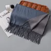 Partihandel-Dubbelsidig Ny Cashmere Scarf Kvinnor Höst och Vinter Varm Tjock Sjal Scarf Dual-Använd grossist