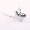 New Pipe High Quality Creative Metal Toilet Smoking Pipes Portable Silver Straight Pipe Whole Fast 3207426