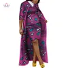 2019 Jesień Afryki Spódnice Zestawy dla Kobiet Dashiki X-Long Coat and Spódnica Afryka Odzież Bazin Plus Size Kobiety U2300