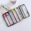 New two-color matching for Iphone 14/14pro max 14pro13 13pro silicone edge anti-drop anti-scratch super clear transparent phone case