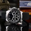 高級デザイナーメンズウォッチトップブランドの男性はクロノグラフラバーストラップストップウォッチ42mmダイヤル腕時計を監視