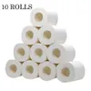 Rouleau de papier toilette blanc, paquet de 30, 4 plis, serviettes en papier, papier toilette domestique, papier hygiénique, 2174855