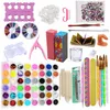 78PCS Nail Glitter Mixed Nail Art Pulver UV Gel Kit Manicure Set Acrylic Powder Brush Acrylic Nail Kit design för polska