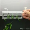 Accessoires pour fumeurs Tube carré filtre en verre à trois colonnes bouteille d'eau