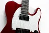 Transparante rode elektrische gitaar met Floyd Rose, mahoniehouten lichaam, palissander Fretboard, kan als verzoek worden aangepast
